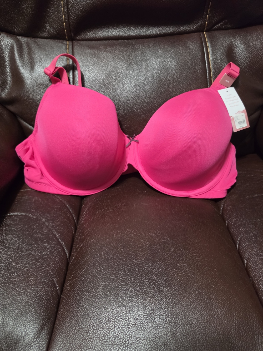 Cacique Hot Pink Molded Push-Up Bra